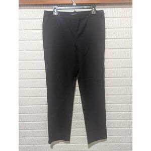 Lafayette 148 Women's Black Side Zip Straight-Leg Dress Pants Size 10